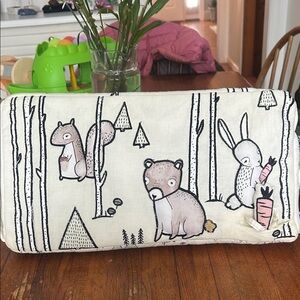 Crate&Barrel woodland animals tummy time block